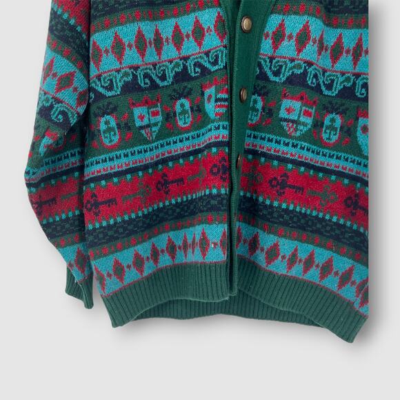 Vintage Alfonso Poso Sweater Studio Knit Grandpa Cardigan - Picture 3 of 5